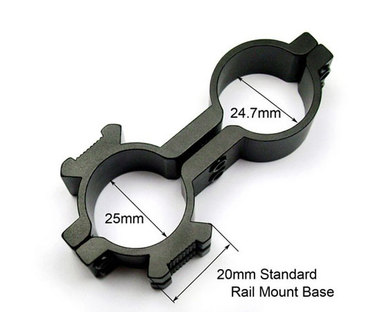 1" ring weaver picatinny rail barrel mount scope laser mount